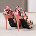 thumbnail image 5 of Vedolay Women's Shoes Women Classic Platform Pumps Square Toe Block High Heels Shoes,Pink 8.5, 5 of 5