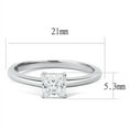 thumbnail image 2 of Luxe Jewelry Designs Stainless Steel Solitaire Women's Engagement Ring with Square Cubic Zirconia -, 2 of 4
