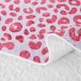 thumbnail image 5 of Erosebridal Pink Leopard Print Girls Quilt King,Chic Cheetah Pattern King Coverlet Set For Women Adults,3 Pieces, 5 of 7