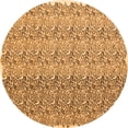 thumbnail image 1 of Ahgly Company Indoor Round Abstract Orange Contemporary Area Rugs, 3' Round, 1 of 1