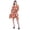 Orange, variant on RADANYA Floral Print Women Short Knee Length Cover Ups Swimsuit Polyester Kaftan Beach Dress Green