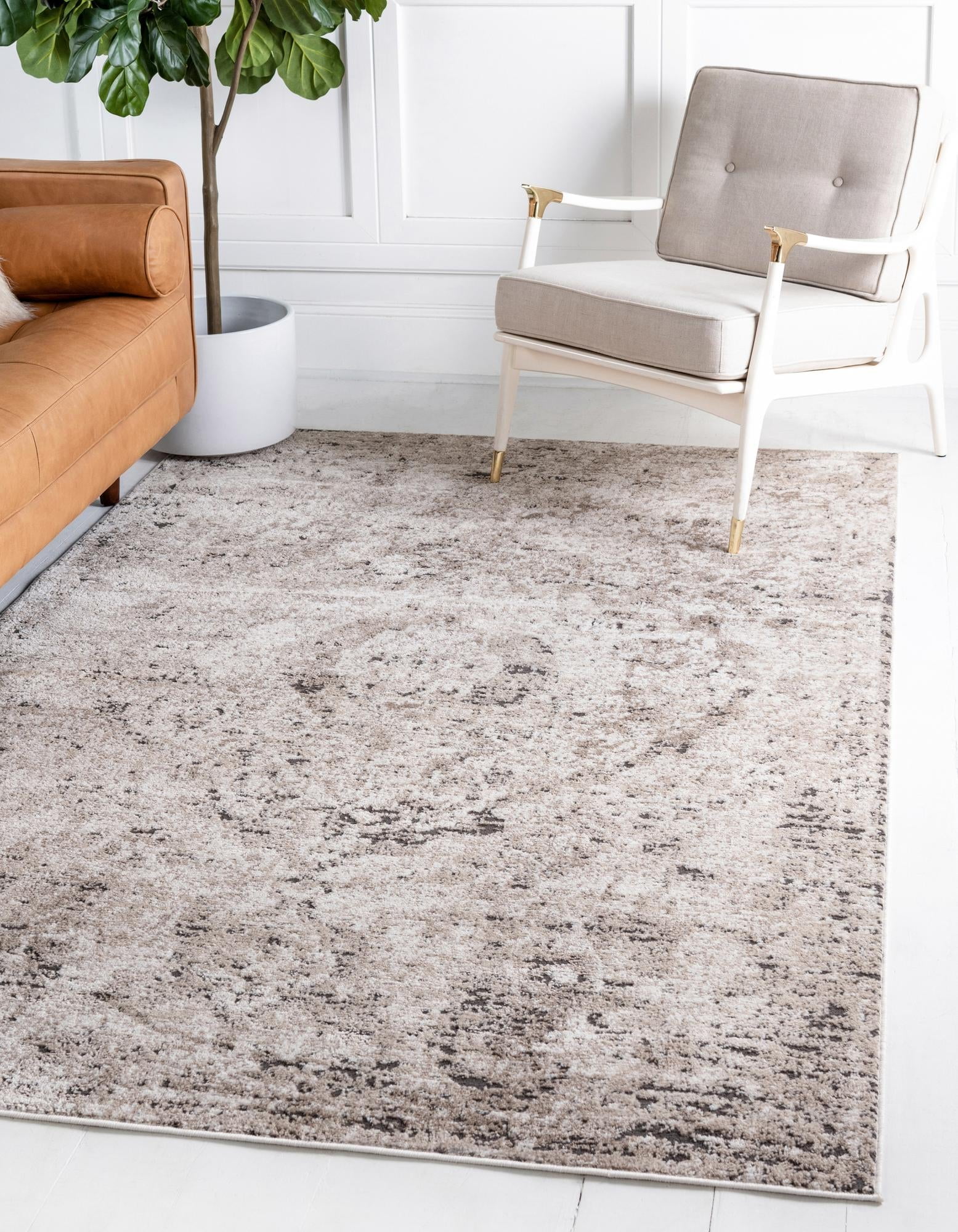 Oregon Collection Rug 5' x 8' Beige LowPile Rug Perfect For