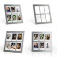 thumbnail image 4 of Clear Acrylic Floating Frame with 6 Grid Double Layer Magnetic Picture Frame Free Standing for Refrigerator Desktop Display White, 4 of 4