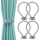 thumbnail image 1 of 4 Pieces Magnetic Curtain Tieback, European Curtain Drapes Clips Rope Holdbacks Curtain Holder Buckles, Decorative Drape Tie Backs Holdback Holder for Window Draperies（Grey), 1 of 5