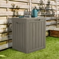 thumbnail image 4 of Patio Casual 28 Gallon Lockable Resin Deck Box, Waterproof & Outdoor Storage Box for Outdoor Cushion Storage and Outdoor Delivery Storage, Stylish Outdoor Bench,Light coffee, 4 of 10