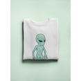 thumbnail image 3 of Cyan Alien Design Sweatshirt Men -Image by Shutterstock, Male Medium, 3 of 4