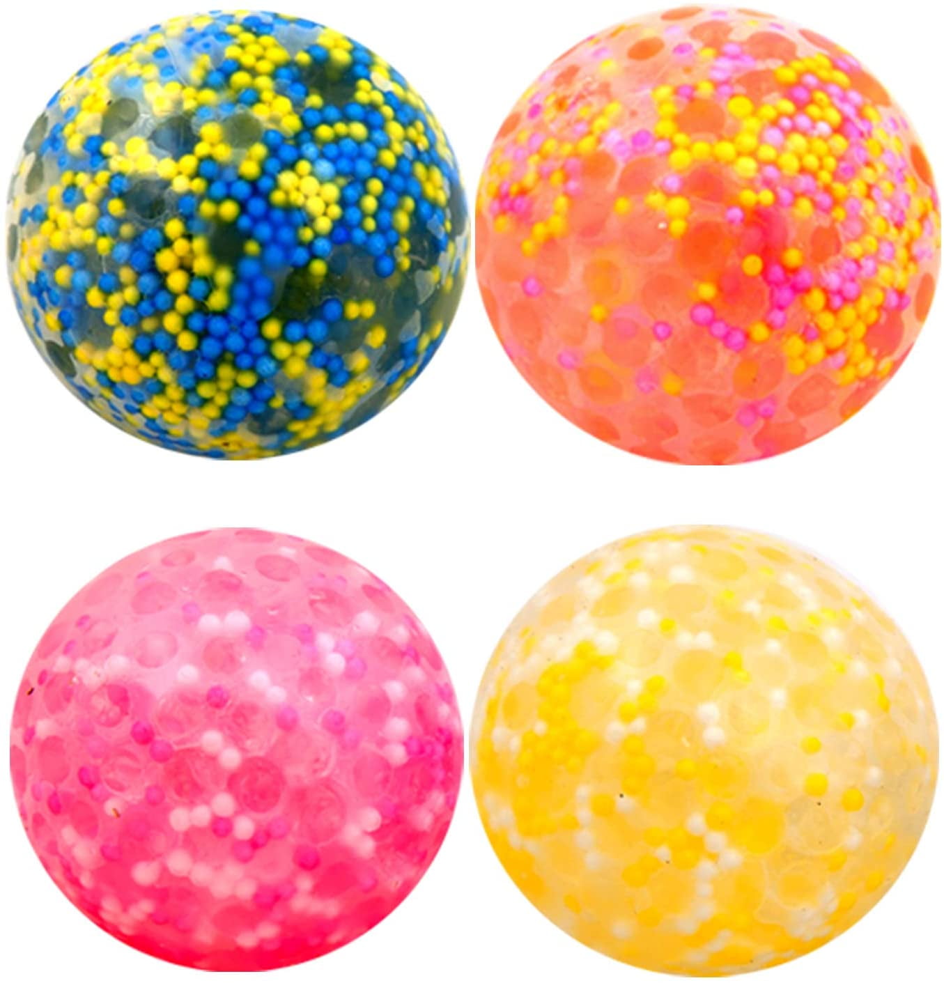 Stress Water Toy Colorful 3" Ball Brand Ne 2x Waterballs with Colors Strands 