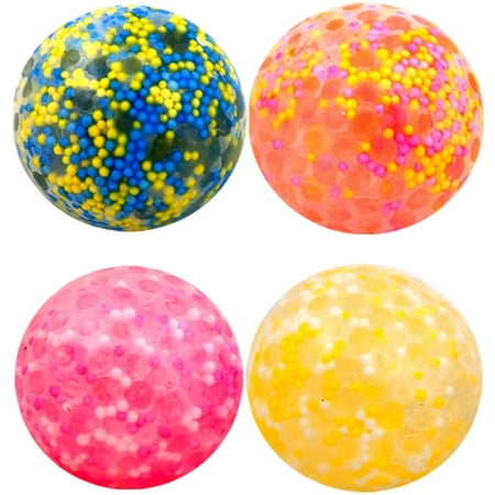 Stress Relief Toys Set 2” Stress Balls for Kids - Squeeze Balls Fidget Toys - Sensory Toys 4 pcs
