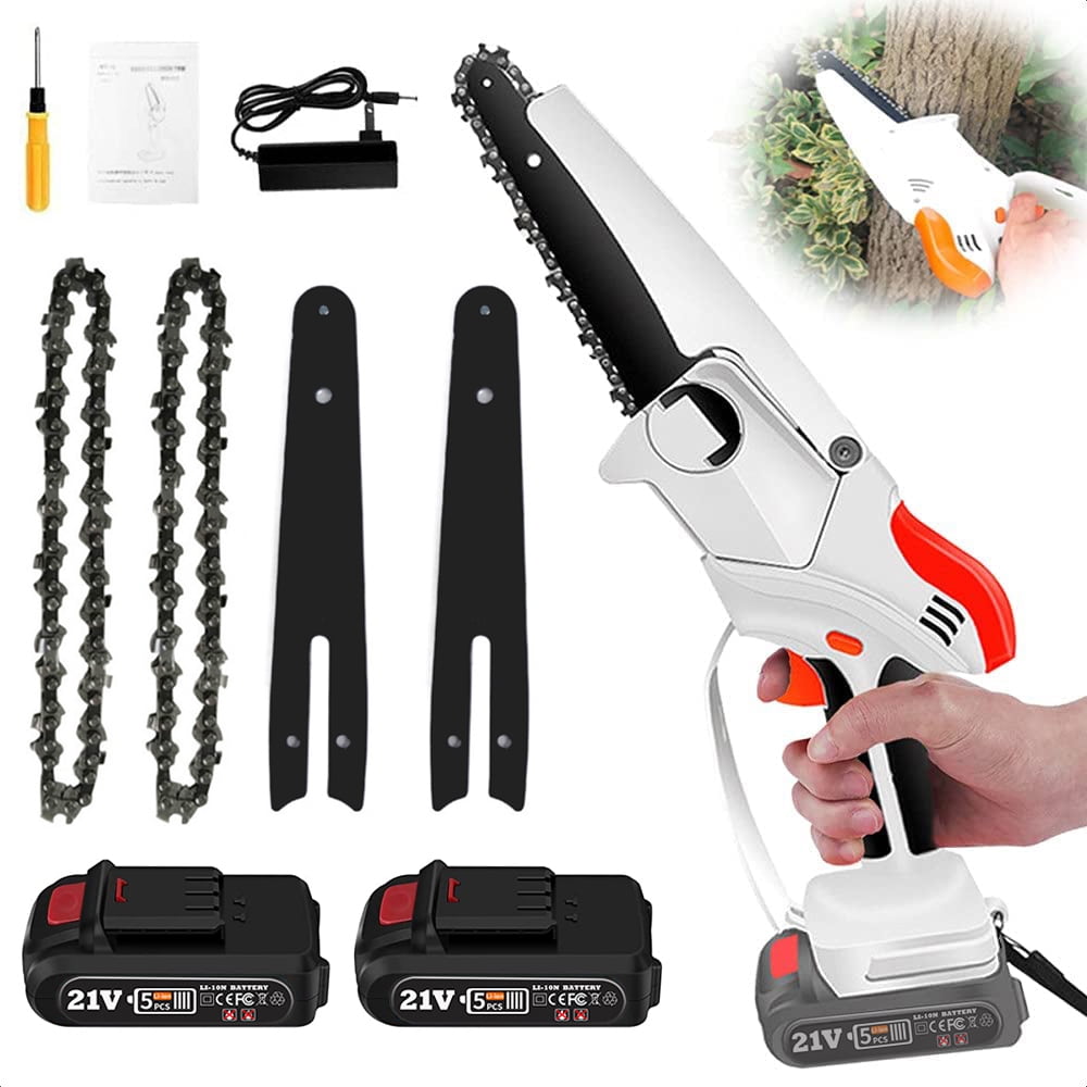 Autolock Mini Chainsaw Cordless, 6Inch Lightweight Portable Handheld