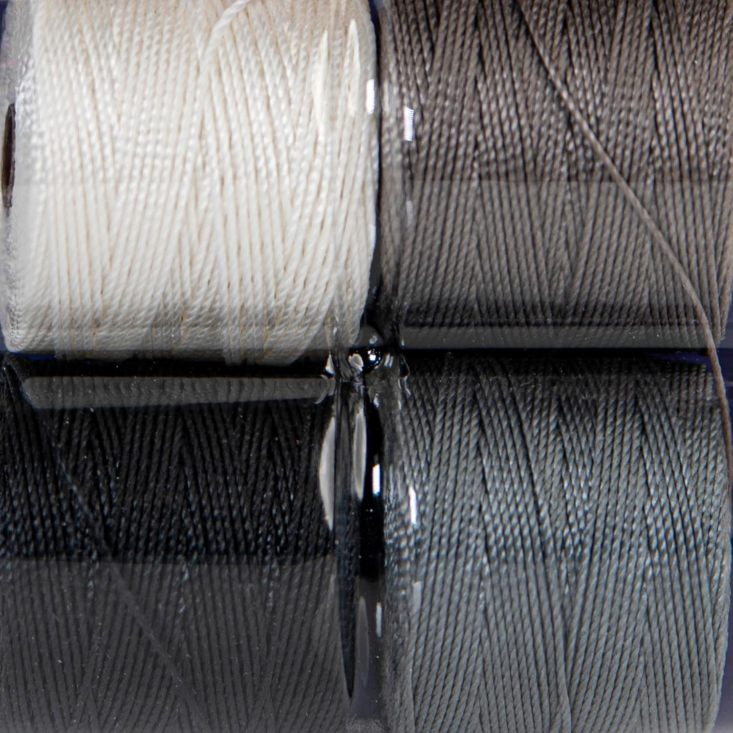The Beadsmith S-Lon Bead Cord – .5 mm Nylon Cord, 4-Pack, Basic Mix, TEX210, 77 Yards