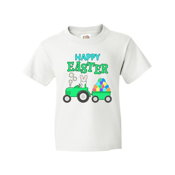 Inktastic Happy Easter bunny and tractor Youth T-Shirt