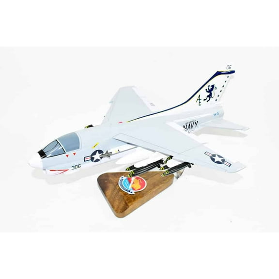 VA-15 Valions (1976) A-7E  Corsair II Model, LTV, 1/31 Mahogany Scale Model, Navy