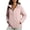 Pink, variant on Women's Lightweight Rain Jacket Fall Hooded Windbreaker with Two-Way Zipper, Solid Hiking Outdoor Jacket