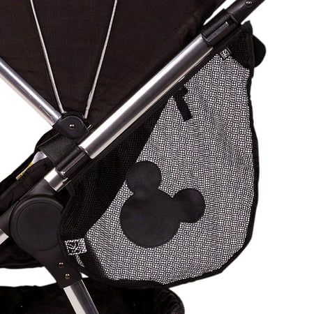 UPC: 0052678129125 | Disney Baby by J.L. Childress Side Sling Cargo Net Stroller Organizer & Storage Mickey Black