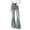 Blue, variant on Girls' Denim Pants Slim Fit Elastic Waist Bell Bottom Jeans for Everyday Wear and Play (Blue)
