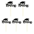 thumbnail image 2 of EeaseMX 24 adornos para tartas con forma de sombrero de doctorado, palillos de papel para decoración de cupcakes, suministros para fiestas de graduación., 2 of 7