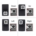 thumbnail image 2 of YISITIAN 4Pcs USB 2.0 B Type Male to Female Extension Adapter Horizontal Vertical Angled 90 Degree for Disk Scanner CJ919-25217, 2 of 8