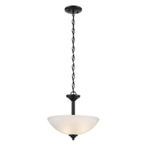 43641BK Kichler Lighting Jolie - 2 Light Convertible Pendant - with Transitional inspirations - 13.75 inches tall by 15 inches wide-Black