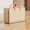 Brown S, variant on Free Shipping Clothing Storage Bags With Handle And Zipper Travel Moving Bags For Small Clothes Throw Pillows Quilts Fabric