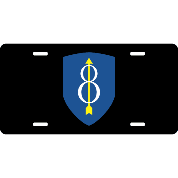 U.S. Army 8th Infantry License Plate