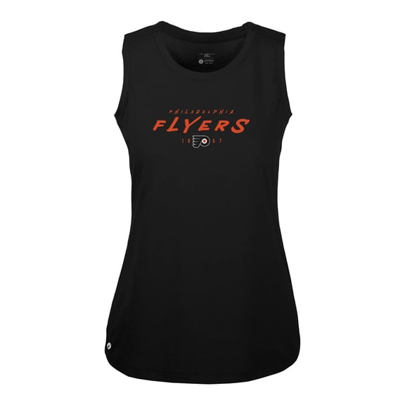 Women's Levelwear  Black Philadelphia Flyers  Macy Scratched Tank Top