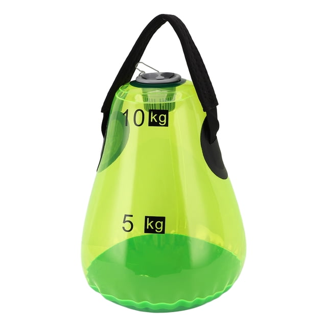 Workout Water Weight Bag, Portable Muscle Training Water Filled Kettlebell Inflatable 10kg Capacity Elastic PVC for Home Gym Travel Workout