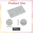 thumbnail image 2 of 1 Box 3 Strands 300PCS 8MM Clear White Crackle Glass Beads with Holes Crystal Round Spacer Spray Painted Loose Charms Bead Bulk, 2 of 9