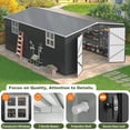 thumbnail image 2 of NETAJE 12'x18' Outdoor Metal Storage Garden Shed, Extra Large Storage Shed with 2 Window, Lockable Doors and Air Vent for Backyard, Garden, Lawn, 2 of 7