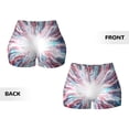 thumbnail image 5 of Picia Blue Swirl Fireworks Printed Workout Shorts for Women Seamless Scrunch Butt Lifting High Waisted Yoga Gym Booty Running Moisture-wicking Short Pants-Medium, 5 of 9