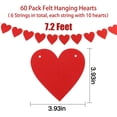 thumbnail image 2 of NOGIS 6Pcs Valentines Day Decorations - Valentines Banner - Valentines Decor Red Heart Garland 60 Pack Valentines Day Backdrop Decorations Party Favors for Door Wall Classroom School Home (Red), 2 of 7