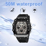 SKMEI Mens Watches Chronograph Waterproof Luminous Multifunction Watches for Men Quartz Business Calendar Men Wrist Watch