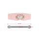 thumbnail image 3 of Cinturones elásticos Allegra K de 2.36" de ancho, de cuero sintético con cuentas de ópalo y incrustaciones de rhinestone, cinturón ajustable elástico para vestido de 66 cm/26" en color rosa, 3 of 5