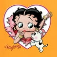 thumbnail image 5 of Wild Bobby Betty Boop Heart Blowing Kiss Dog Betty Boop Womens T-Shirt, Gold, Large, 5 of 5