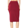 thumbnail image 7 of ClothingAve. Women's High Waist Basic Knee Length Bodycon Skirt Elastic Waistband S~3X Female Skirt, 7 of 7