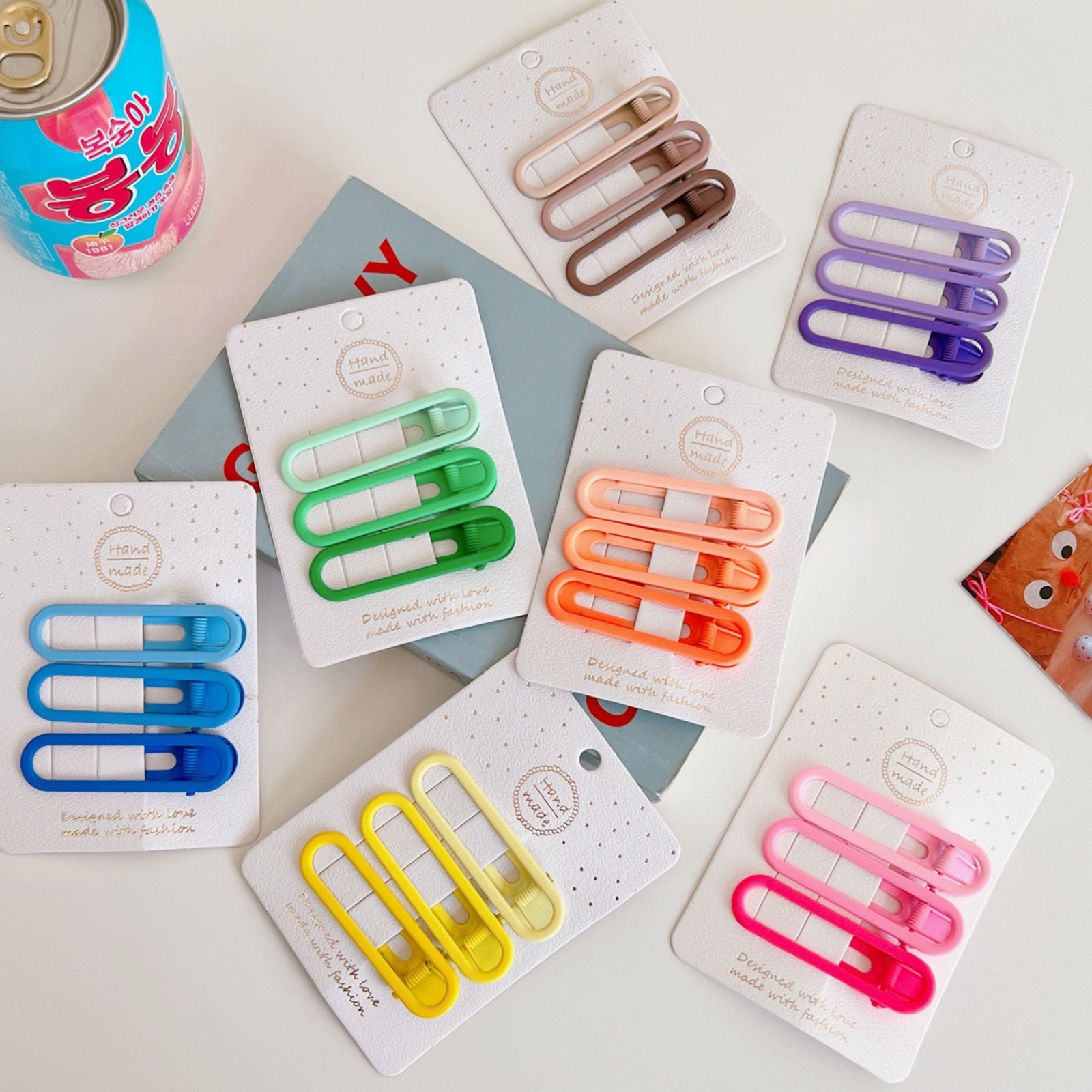 30 épingles à Cheveux Bobby – Blanc, Rose, Mauve – Pour Coiffures Chignons, Tresses, Mèches – Boîte Pratique
