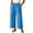 Light Blue, variant on KIHOUT Women Wide Leg Pants with Side Ruffle Detail High Waisted Loose Fit Elastic Waist Casual Baggy Trousers with Pockets Solid Color Long Pants for Summer Beach Vacation Daily