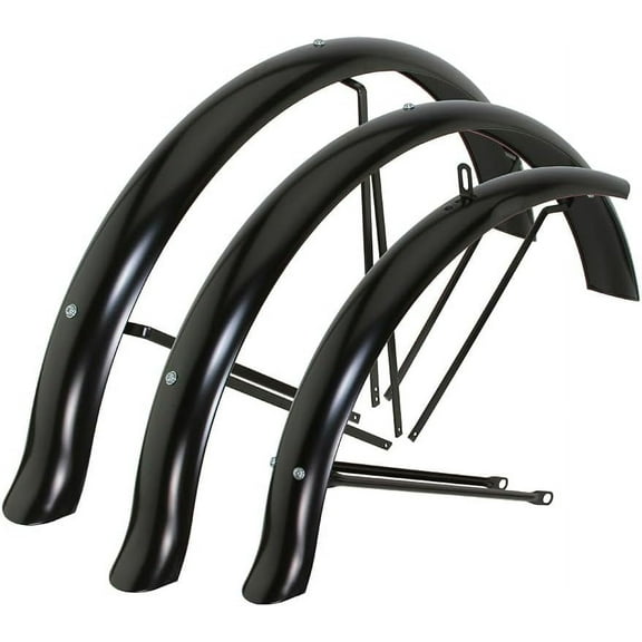 Tricycle 26" Black Flared Hollow Trike Conversion Kit Fender Set
