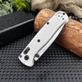 thumbnail image 4 of Everyday Folding Pocket Knife, Shaft Lock Knife with Belt Clip, Glass Reinforced Nylon Grivory Handle, Thumb Stud Manual Open (White), 4 of 7