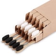 thumbnail image 1 of Set of 10pcs Bamboo Toothbrushes (5pcs in black, 5pcs in white), 1 of 5