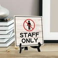 thumbnail image 4 of Staff Only 5"x 5" Square Table Sign With Acrylic Easel | Home & Office Decor, 4 of 7