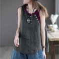 thumbnail image 2 of Tank Top for Women Linen, Summer Comfy Casual 2026 Loose Lightweight Sleeveless Shirts, Grey L, 2 of 8