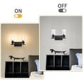 thumbnail image 5 of Luz de pared de baño negra Luz de pared de pantalla de vidrio Luces de pared de interior de estilo vintage Zhivalor WLJ-4475, 5 of 5