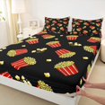 thumbnail image 3 of Manfei Cinema Popcorn Twin Sheet Sets,Movie Time Twin Fitted Sheet,Red Yellow Black Flat Sheet For Girl,Microfiber Bedroom Decor,3 Pieces, 3 of 7