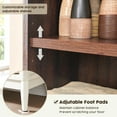 thumbnail image 5 of IFGET 75.9" Tall Arch Bathroom Cabinet with Adjustable Storage Shelves, Freestanding Wood Storage Cabinet for Bathroom, 5 of 6