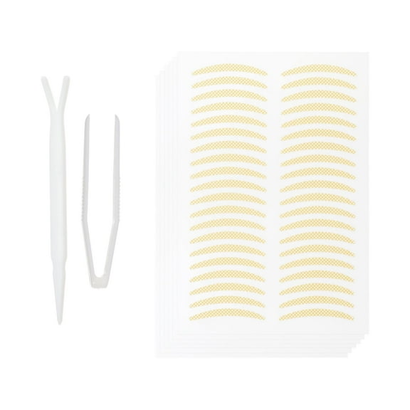 1Set Double Eyelid Stickers 240 Pcs Invisible Eyelid Tape Eye Lift Tape with a Fork Tweezers Suitable for Single Eyelid