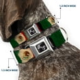thumbnail image 2 of Buckle-Down Pet Collar, Dog Collar Metal Seatbelt Buckle, Mexico Flag Distressed Painting, 11 to 16.5 Inches 1.0 Inch Wide, 2 of 8