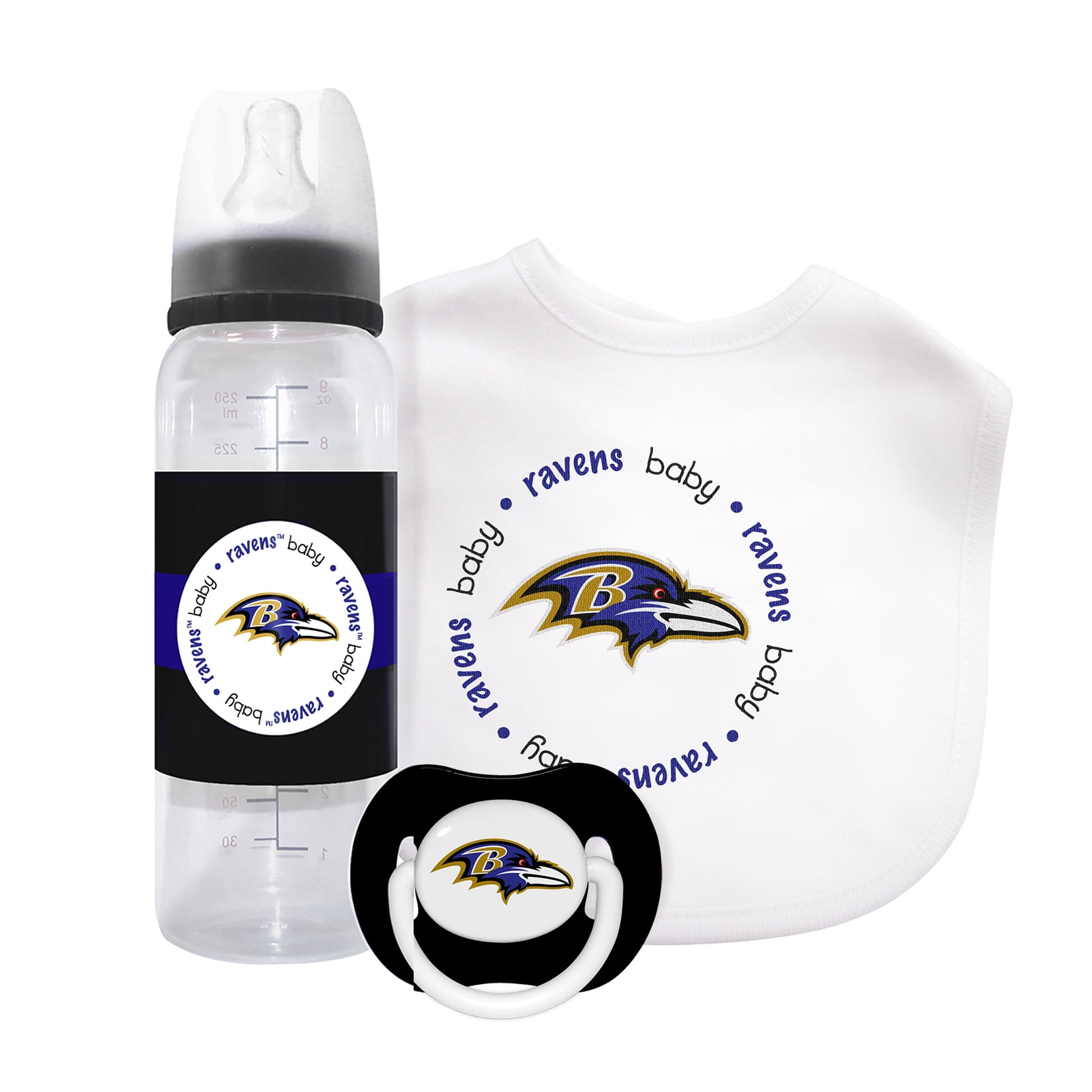 2 New Baltimore Ravens Theme Baby Infant Bottles Set w// Lids 100/% BPA FREE