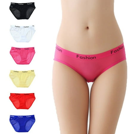 

Baywell Women s Sexy Sheer Panties Low Rise Brief Underwear 6 Packs L