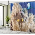 thumbnail image 5 of Ambesonne Underwater Fish Shower Curtain, Ocean Nautical, 69"Wx84"L, Blue Cream, 5 of 5