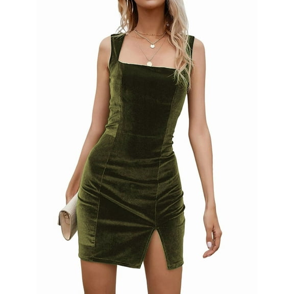 Gothic Dress Vintage Plus Size Goth Dresses for Women Romantic Casual Clothes Fashion Dress Green M